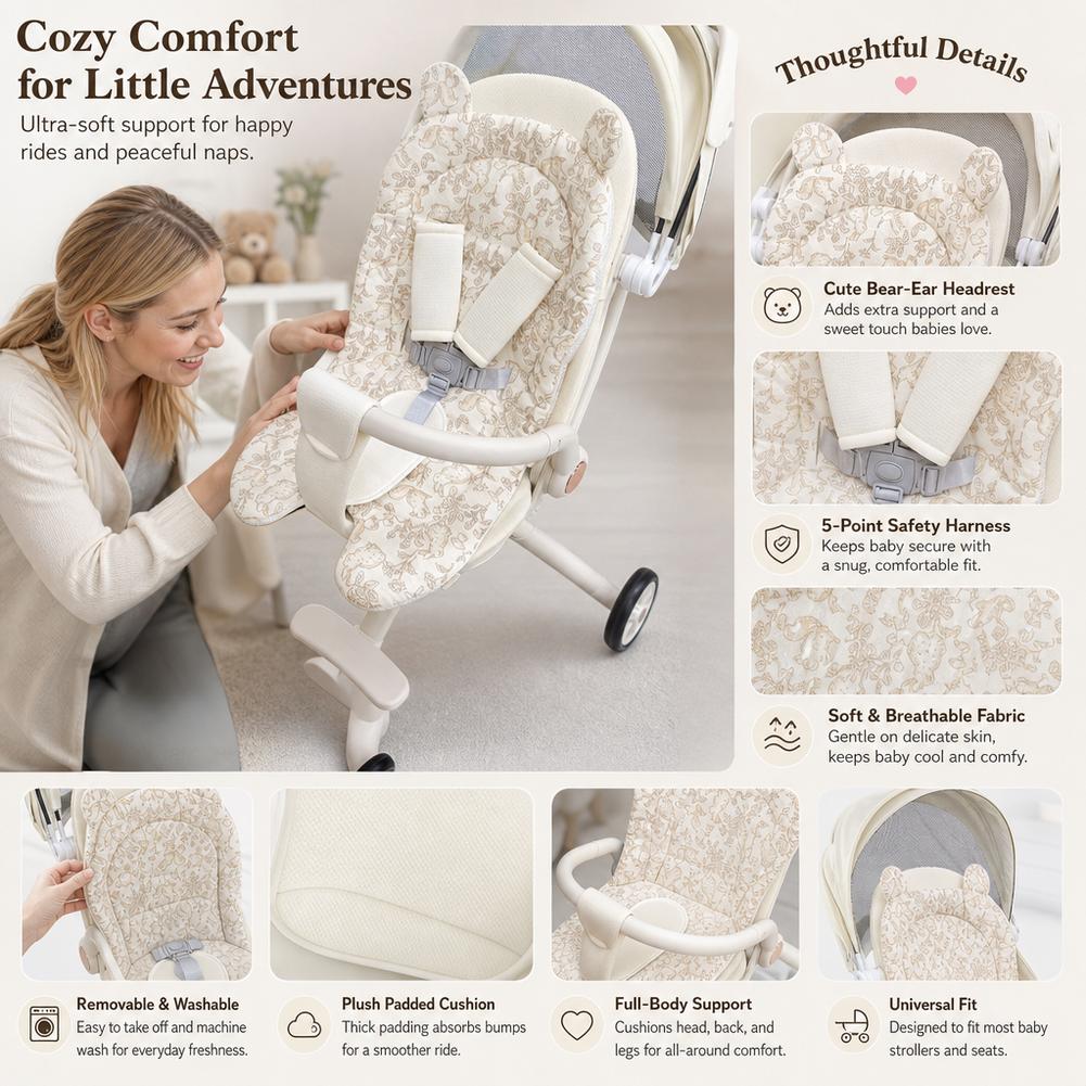 Infant Car Seat Cover - Zitkussen voor kinderwagen, zacht matras, kinderwagenmat,